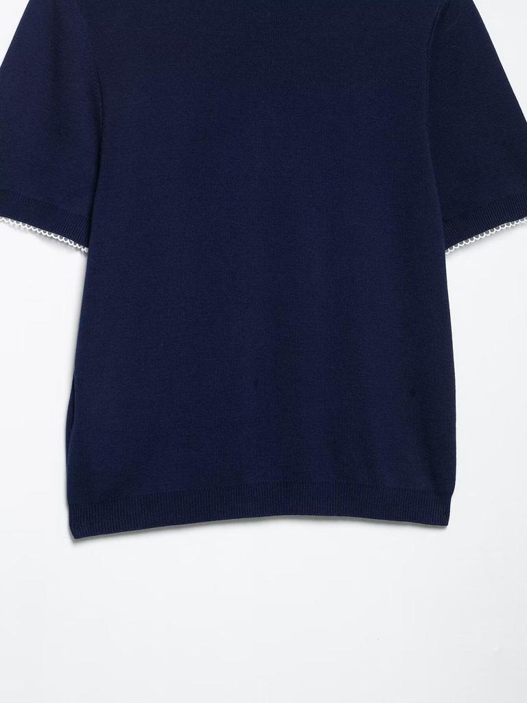 Spring 2025 Women's European & American Style Knit Top: Fashionable, Simple, Versatile