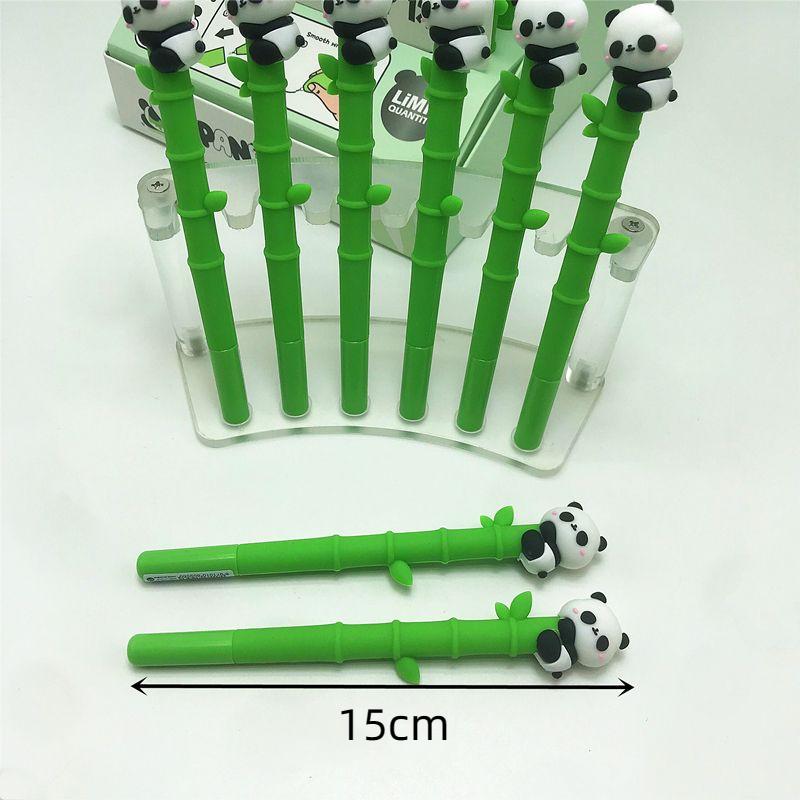 Creative Bamboo Giant Panda Gel Pen Soft Silicone Black Water Pen Cartoon Cute Super Cute Signature Pen