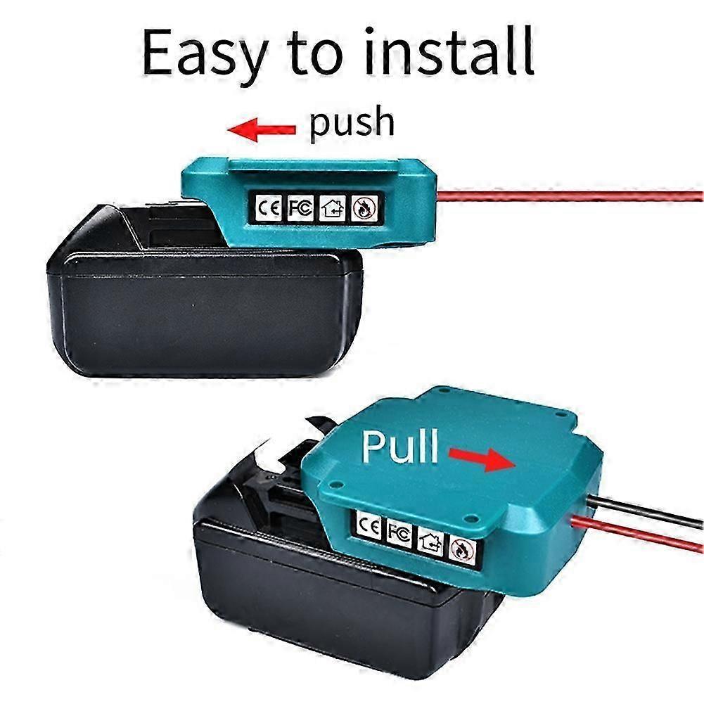 Power Wheel Adapter for 18V Battery with Wire Harness Connector & Fuse for Peg-Perego 12 Volt Power