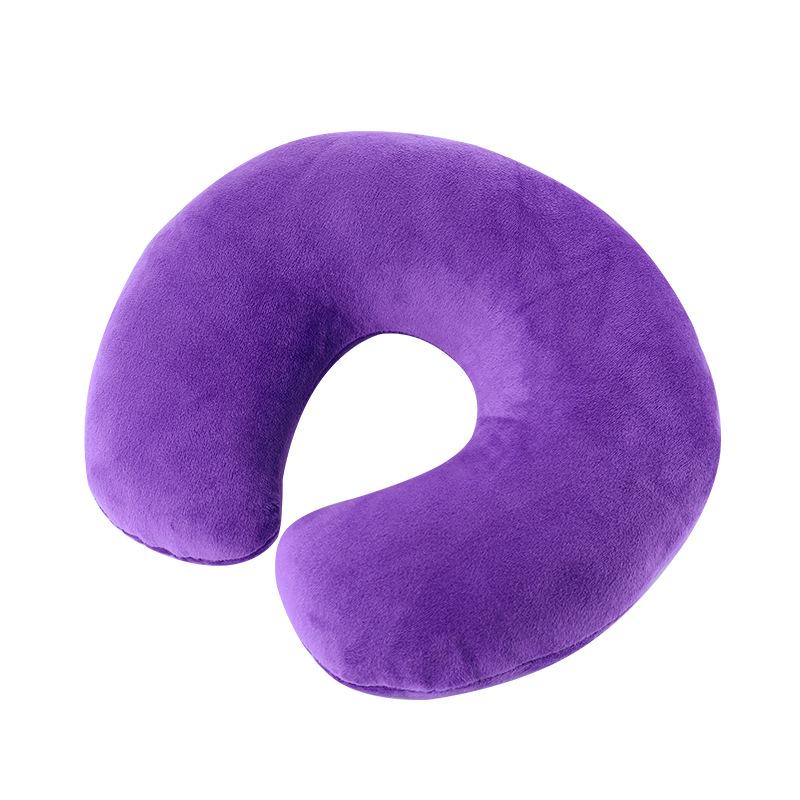 Подушка для путешествий U-образной формы из бархата для поддержки шеи