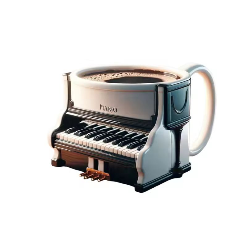 Новый креативный музыкальный инструмент, кофейная чашка с рисунком гитары, кружка для летних и зимних напитков, подарок любителям музыки на праздник