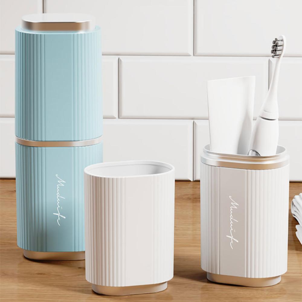 Travel Portable Toothbrush Storage Box Case Toiletries Storage Cup Toothbrush Toothpaste Holder