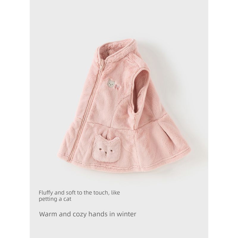 David Bella Kidsren's Outer Vest 2026 New Style Milk Velvet Vest for Girls, Baby Girl Winter Vest Top