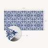 Decorative Self-Adhesive Vinyl Panel 100x50 cm Floral Pattern with Ornaments