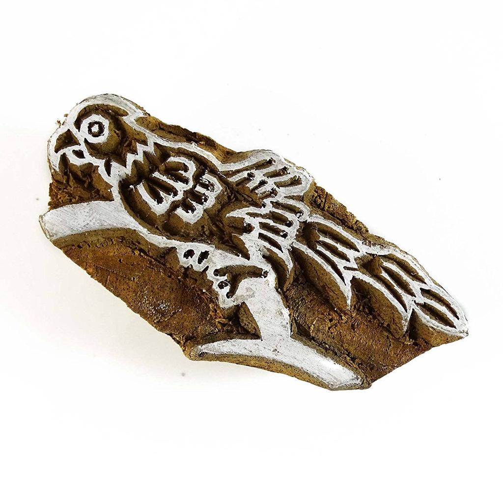 Индийская деревянная ткань штемпелюет деревянную печать павлина блока печатания декоративную