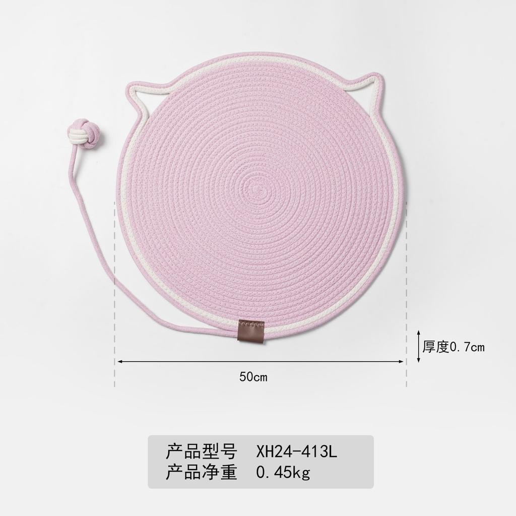 Тканые подушечки для кошачьих лапок Коврик для сна из хлопковой веревки Коврик для сна из хлопка Износостойкий артефакт-когтеточка для кошки Коврик-когтеточка для кошки