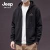 JEEP SPIRIT Унисекс Свободный крой Толстый трикотаж Куртка с капюшоном