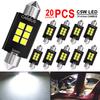 2/4/10/20 ШТ. Светодиодная лампа C5W Canbus Festoon 31/36/39/41MM 12V 3030-6SMD 6500K Белый Автомобильный Внутренний Купольный Свет для Чтения Номерного Знака