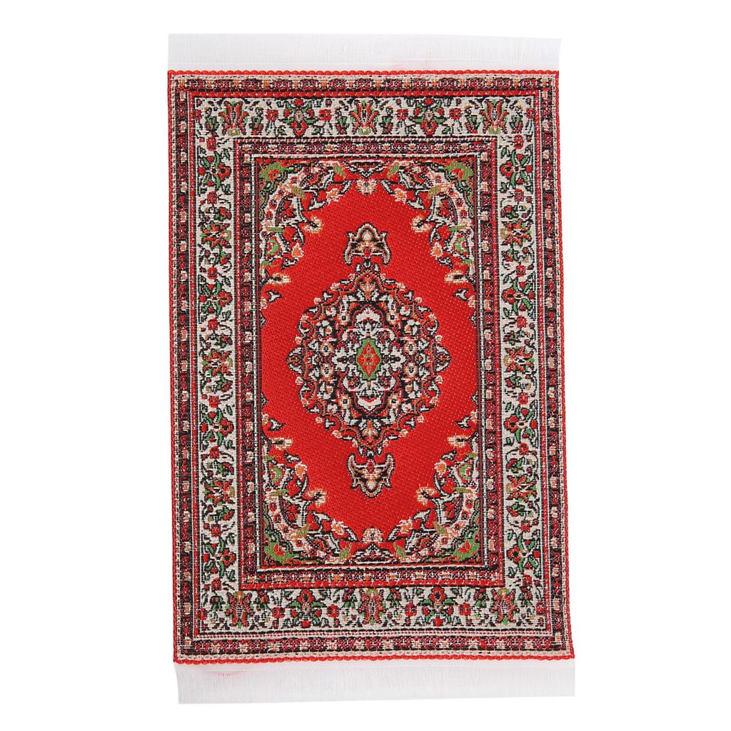 1:12 Dollhouse Woven Carpet Miniature Rug Doll House Decoration Kid Gift Accessories#1