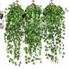 1pcs Artificial Plant Vines Wall Hanging Rattan Leaves Branches Home Decor Plastic Fake Silk Leaf Plant Ivy Outdoor Garden Wedding Decoration