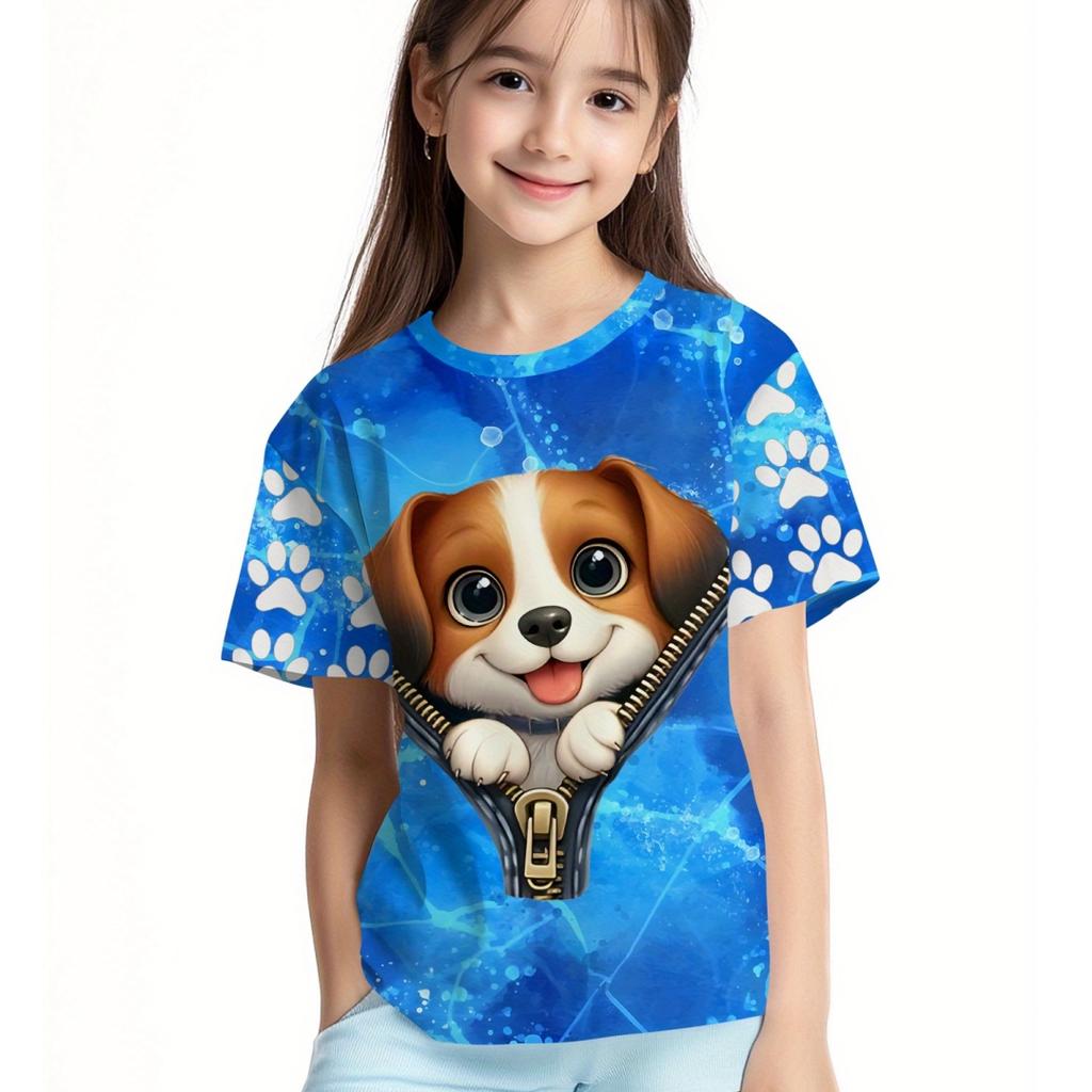 Cute Baby Girl Clothing Short Sleeve Child T-Shirt Summer Boys' T-Shirt Breathable Tees Girls Clothes Girl Blouse