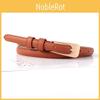 Solid Simple Color Gold Buckle Women Slim Waist Belt Casual And Versatile
