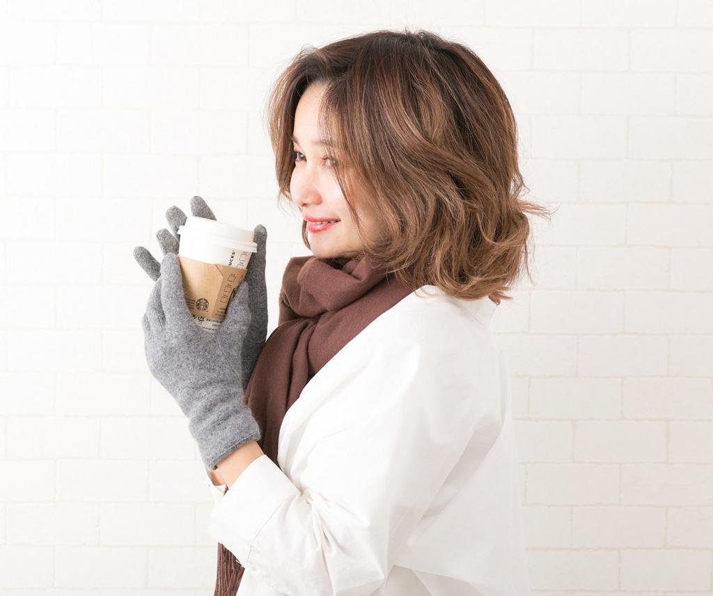 ELLE Кашемировые Короткие Сделано из Мягкого Подарок Бренд Чехол в Комплекте Женские 100% Перчатки, Простые, Теплые, Двухслойные Перчатки, Япония, Шерсть, Логотип, (Серый, 21-22 см)