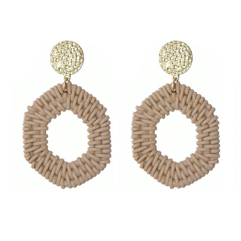 Simple Geometric Drop Dangle Earrings For Women Vintage Gold Color Metal Stud Earrings Brincos Female Zircon Pendientes Mujer