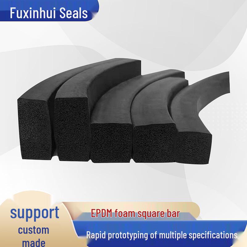 Черное прямоугольное губчатое резиновое уплотнение из EPDM для корпуса шкафа