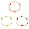 Girl Sweet Gift Bangles Elastic Rope Bracelets Glass Crystal Stone Fruit Crystal Beaded Bracelet