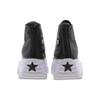 Converse Run Star Hike Leather Comfortable Versatile Trendy High-Top Canvas Shoes Unisex Sneakers Black A04183C