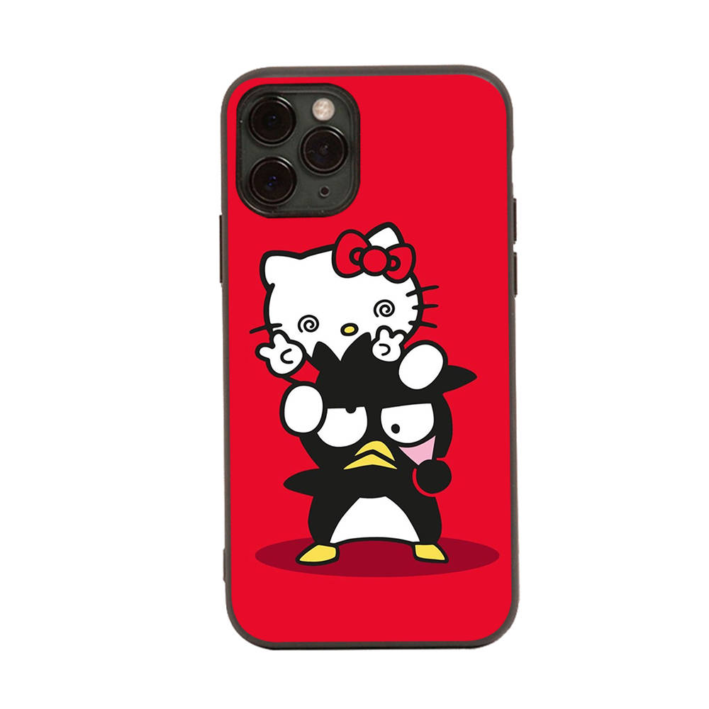 Чехол HK24 Badtz Maru Cartoon Black Sofe для iPhone 16 15 Plus 14 13 Pro 8 SE XR XS Max P30 Nova 5T Y5P Y6 Y7 Y8P Y9 Realme C30 C33 C31 VIVO Y36 V27