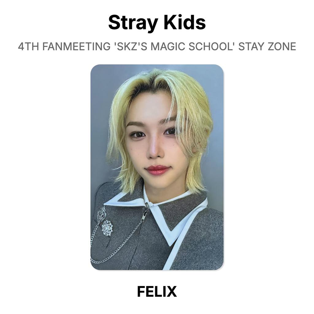 Stray Kids 4-я ФАН-ВСТРЕЧА 'МАГИЧЕСКАЯ ШКОЛА SKZ' ЗОНА STAY Официальная Фотокарточка
