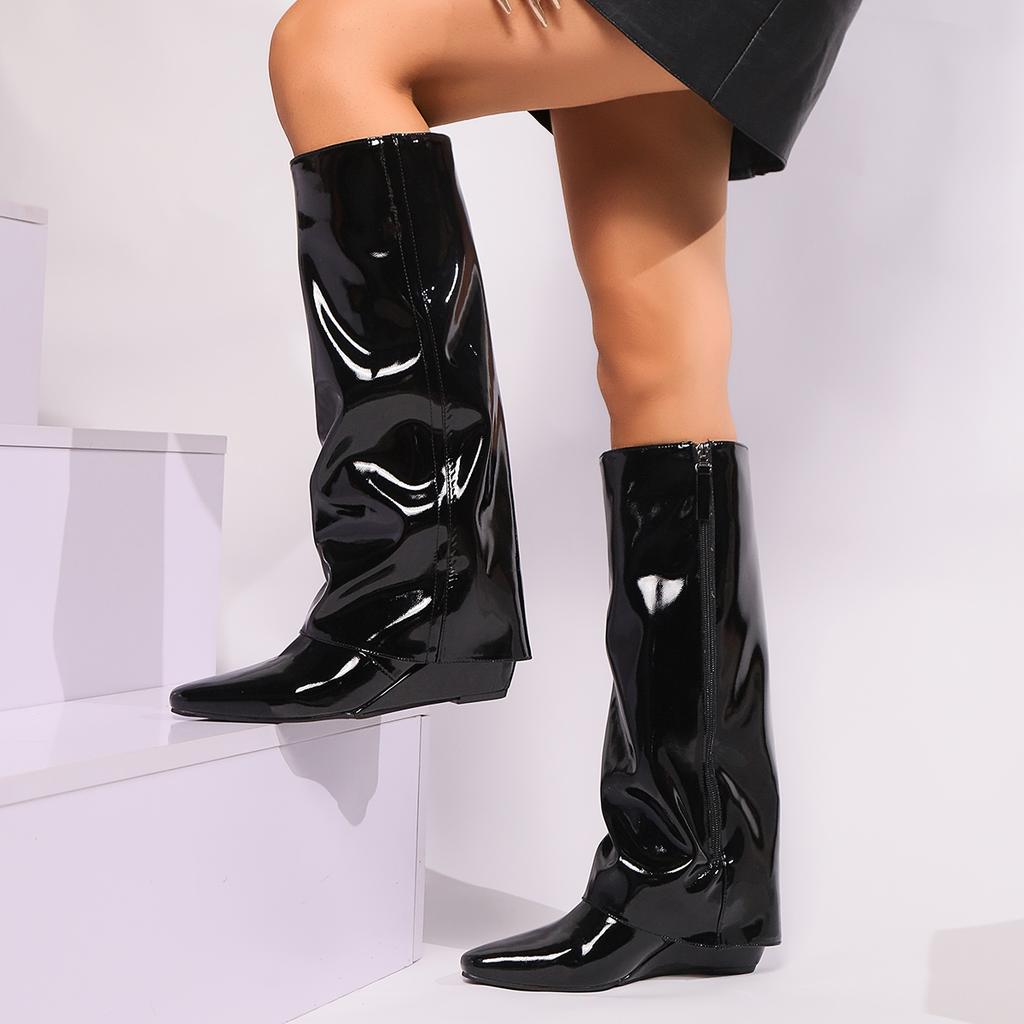 Women Boots Straight Barrel Pointed Knight Boots Women Thin Trouser Long Boots Fashion Comfortable Outdoor Elegant Shoes Women