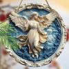 Pendant with Angel Pattern, Decoration of Home Walls or Doors, 2d Flat Wooden, Christmas Decoration, Gifts for Friends and Family