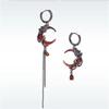 Серьги Red Moon Rose для женщин в европейском американском стиле, серьги-подвески с кристаллами и каплями
