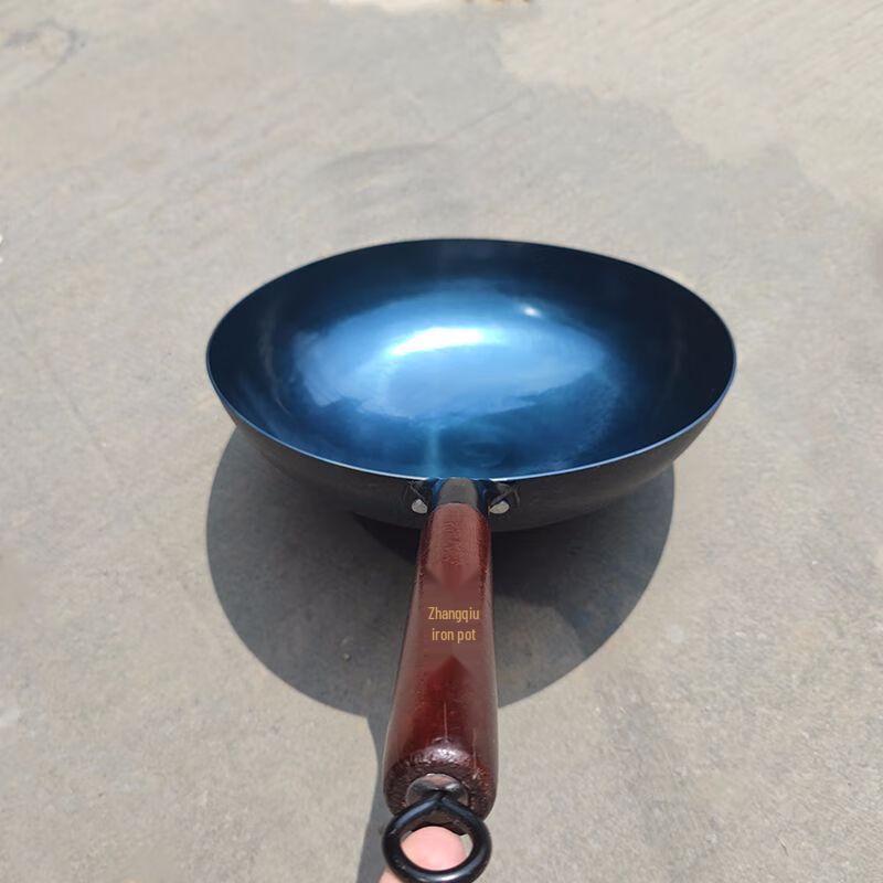 Zhangqiu Hand-forged Wrought Iron Mirror Wok with Accessories