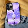 Мягкий чехол для телефона с изображением Красноголового журавля для iPhone 17 Air 16e Pro max 15 Pro 13 14 Plus 11 12 MagSafe Магнитный Coque