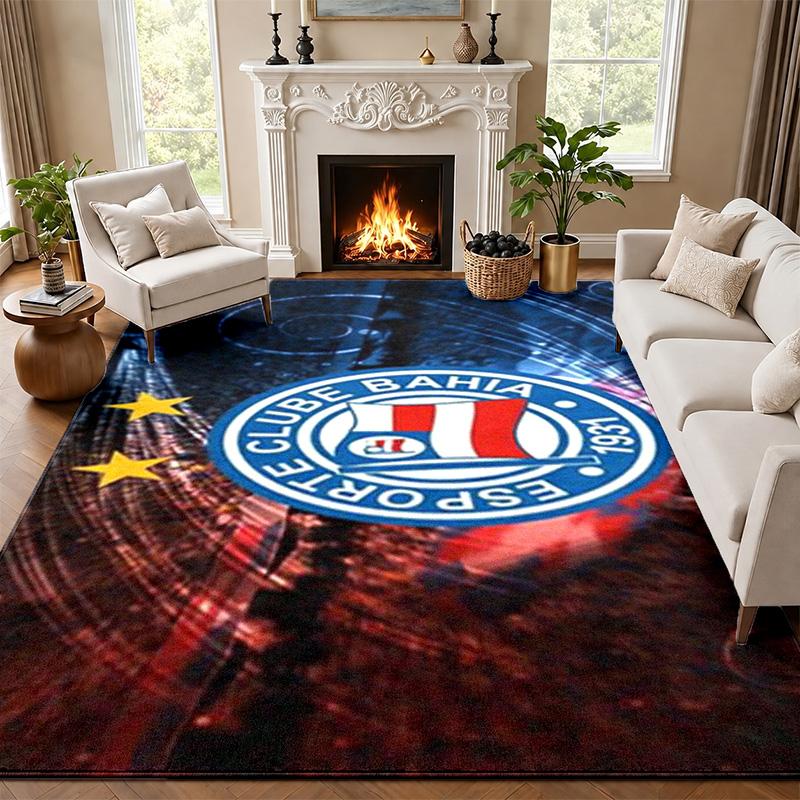 Esporte Clube Bahia Carpet Door Mat for Living Room or Bedroom Protective Mat Under Chair Office Decoration Christmas Gift Birthday Present