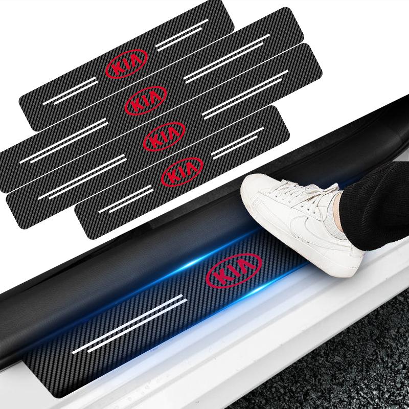 KGWZ1 4 шт. Наклейки-защита порогов автомобиля Для KIA Sportage Niro Rio Ceed Cerato Soul Sorento K3 K5 Sonic Picanto Optima Автоаксессуары