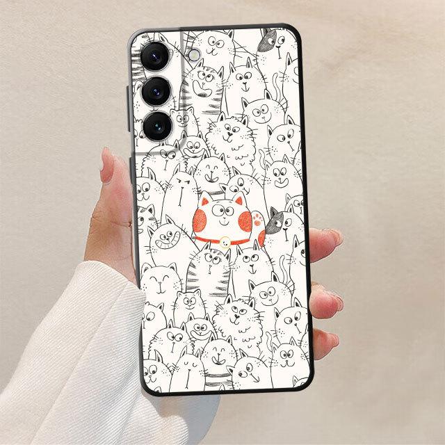 Мягкий чехол из ТПУ для Samsung Galaxy S20 Fe S9 S21 Plus S23 Ultra 5g S10 S10e S7 S22 S8 S8plus, черный чехол с изображением кота Кима Хаскинса