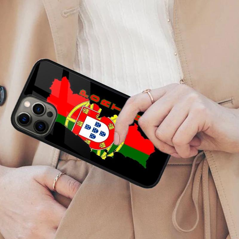 Магнитный чехол для телефона с флагом паспорта Португалии для APPLE iPhone 17 Air 16 14 13 12 Pro Max 15 Plus Беспроводная зарядка Обложка MagSafe