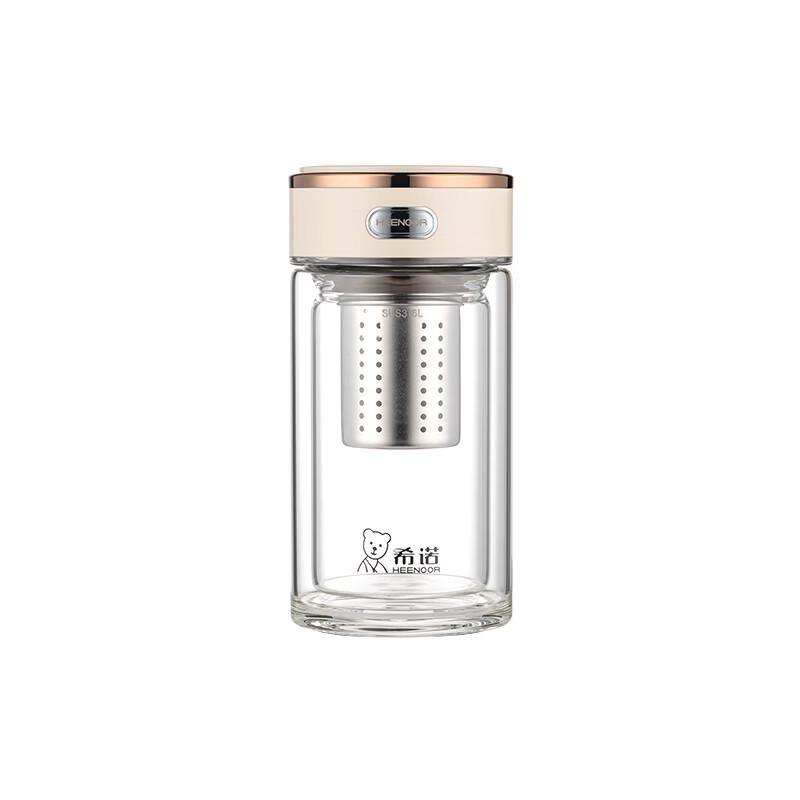 Heenoor XN-602M Antibacterial Double-Layer Glass Cup