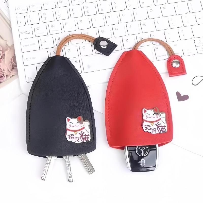 Выдвижной чехол для ключей Милый Вместительный кошелек для монет Хранение на шнурке Чехол-брелок