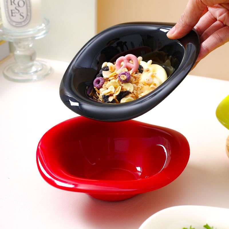 Кремовая керамическая миска для салата и десерта – Идеально подходит для послеобеденного чая и посуды для кафе.