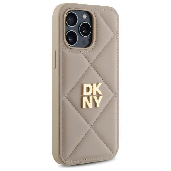 Dkny Dkhcp14Lpqdsle Iphone 14 Pro 6.1   Beżowy/Beige Quilted Stack Logo