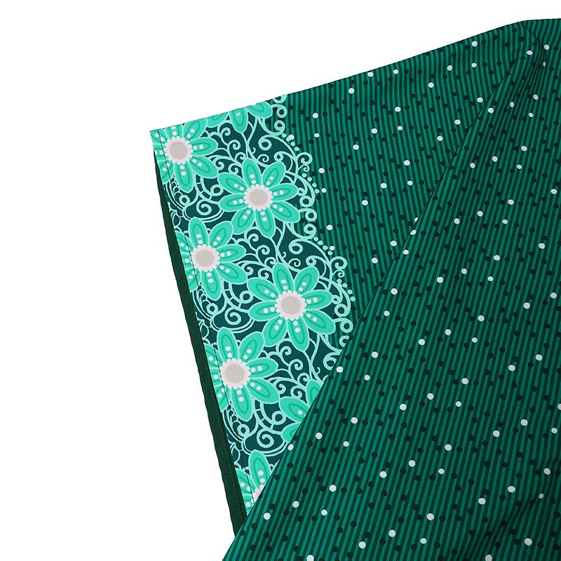 Женское платье больших размеров с круглым вырезом и длинными рукавами с принтом