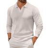 Men's Casual Collared Long-Sleeve Knit Base Layer Top