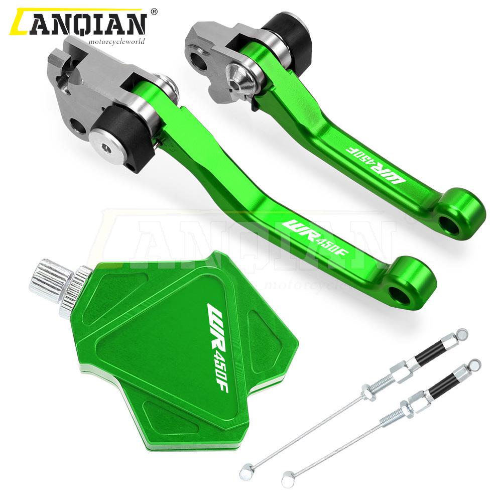 WR450F Dirt Bike Brake Clutch Levers Stunt Clutch Easy Pull Cable System Set For YAMAHA WR 450 F 2001-2023 Motocross Accessories