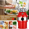 370W Food Waste Disposer Food Residue Garbage Processor Sewer Rubbish Disposal Crusher Grinder Kitchen Sink Appliance