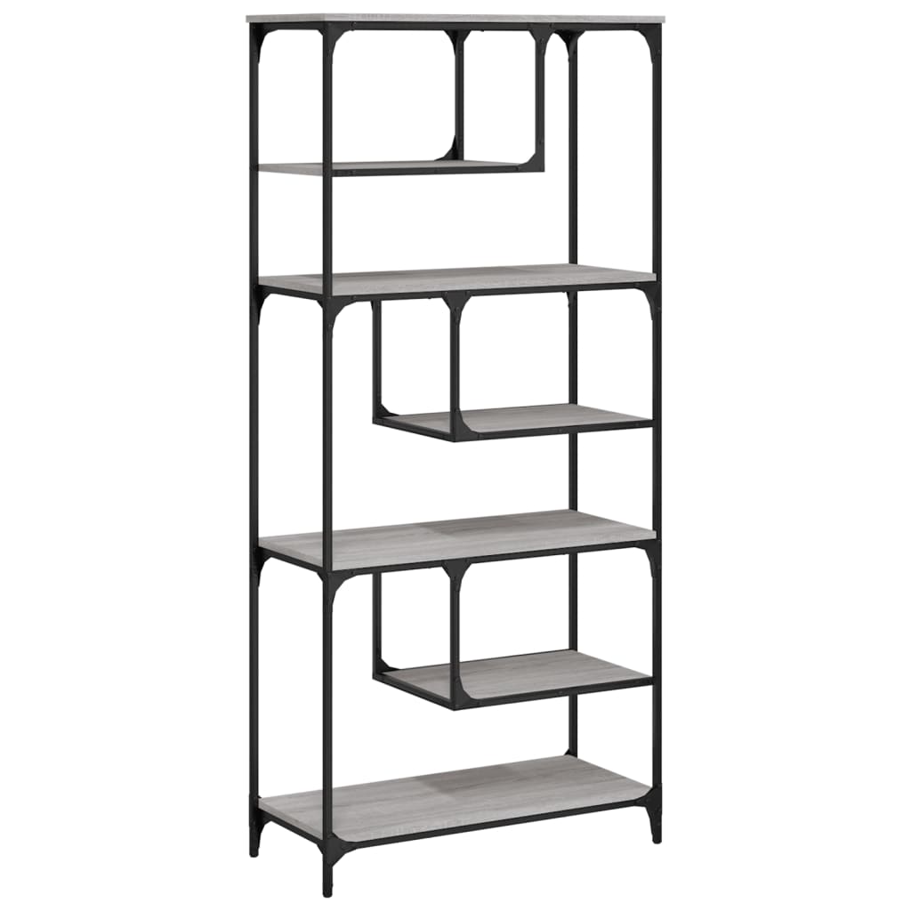 Bookshelf Gray Sonoma 81 x 36 x 176 cm Particleboard
