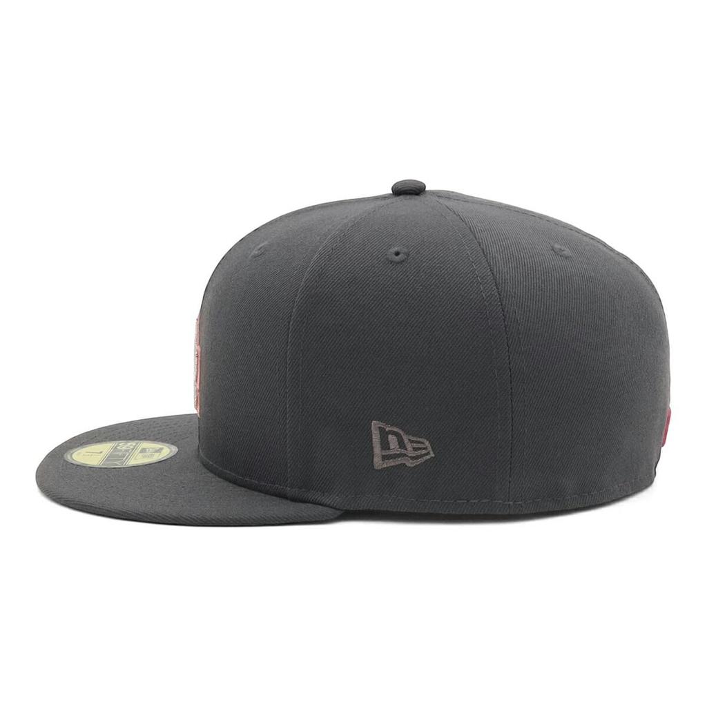 NEW ERA 59FIFTY LA Dodgers Strawberry Moon Graphite Fitted Baseball Cap MLB 15132684 Flat Brim Unisex Spring Summer