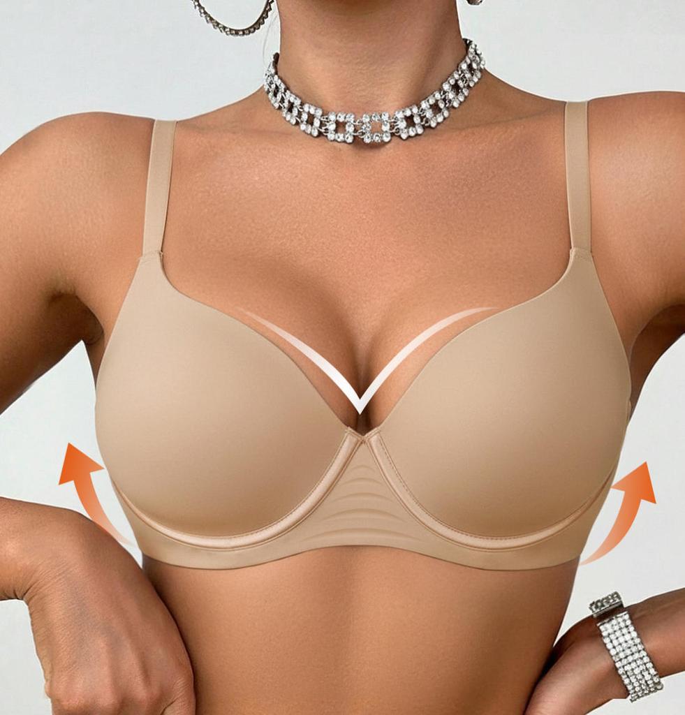 South East Asia Sexy smooth-faced seamless thin cup underwear Summer small breasts gather and close sub-breasts Anti-sagging bra