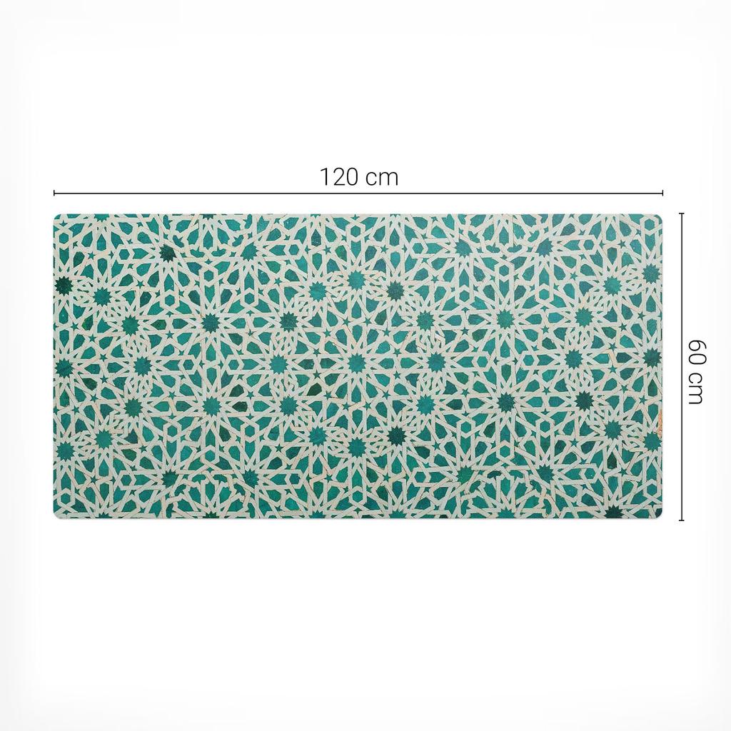 Desk Mat with a Beautiful Geometric Arabesque Print 120x60 cm