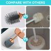 Toilet Brush And Holder,Elegant Toilet Bowl Brush Set With Ergonomic Long Handle,Decor Cleaning Accessories,Durable, Deep Cleaning