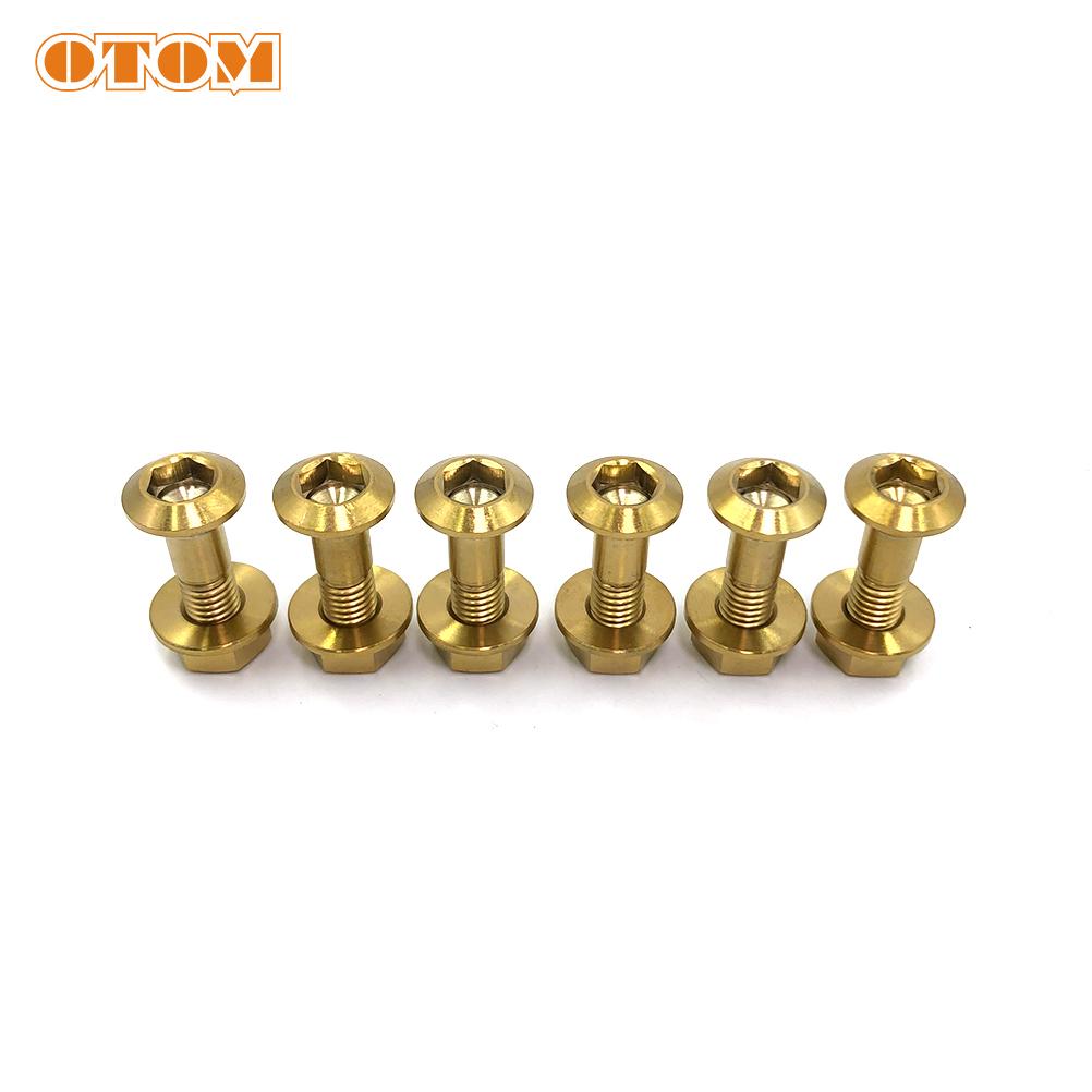 OTOM Motorcycle Sprocket Bolts M8x1.25 Chainwheel Chain Plate Screws Nuts Set For HONDA YAMAHA KXF SUZUKI AVANTIS BRZ Universal