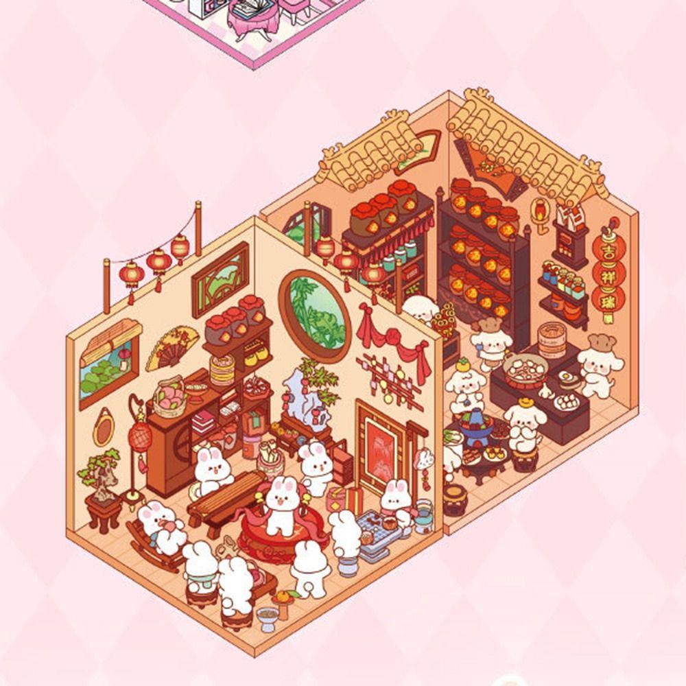 Набор 3D-наклеек для мультфильмов, набор 10 в 1, миниатюрная сцена, набор для альбома для школьников