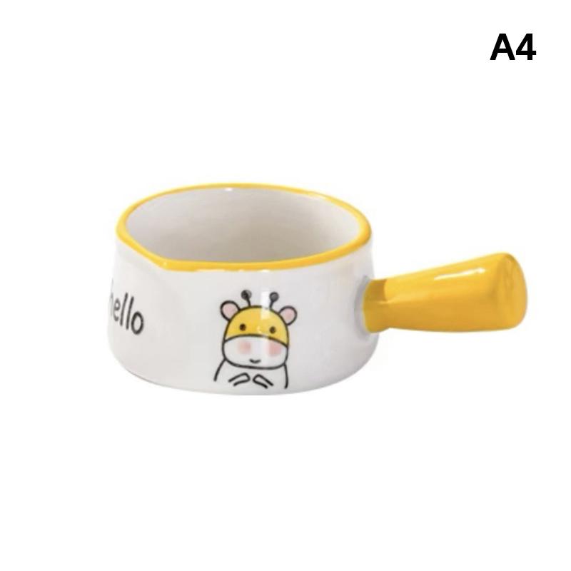 Мини керамическая чашка для молока, кувшин для сливок, многофункциональная тарелка для приправ, маленький кофейник, уксус, соус с ручкой