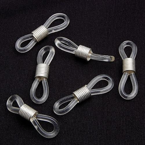 50 Eye Glasses Spectacle Chain Strap Holder Rubber Loop Ends 20mm