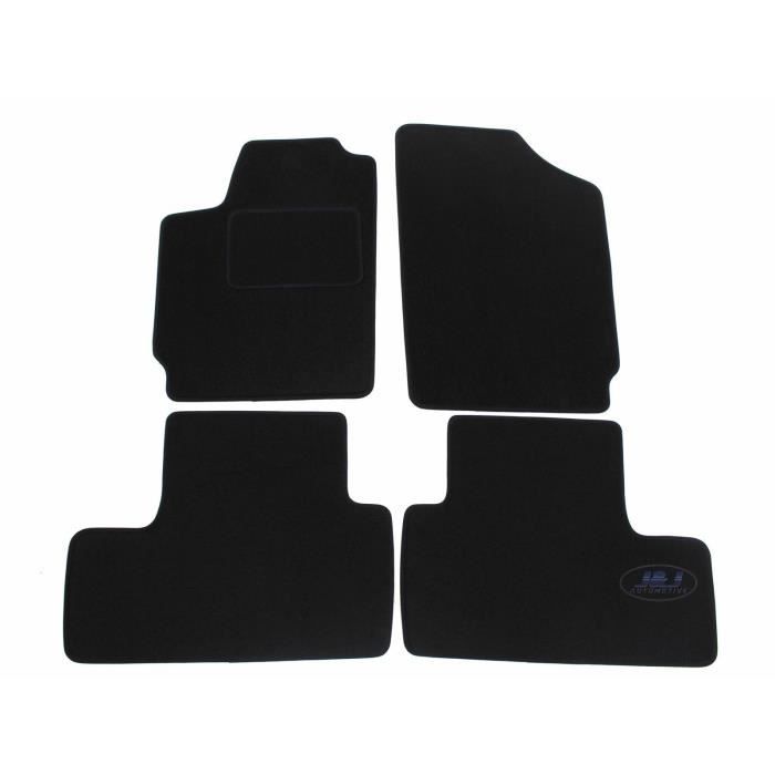 Tapis De Sol Noir Velours - J&J AUTOMOTIVE - Peugeot Partner 2002-2007 - Sur Mesure - Antidérapant - Imperméable